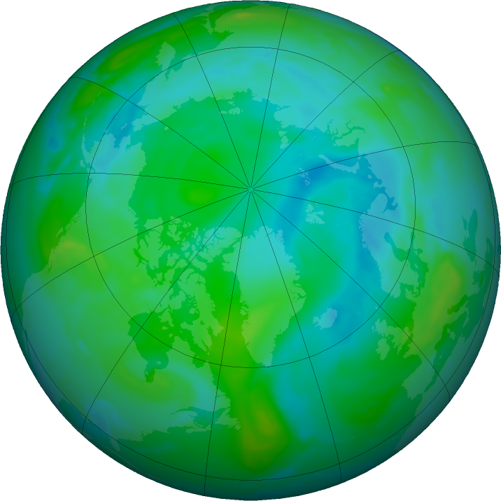 Arctic ozone map for 30 August 2021